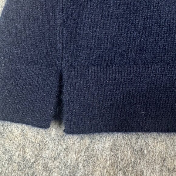 Quince Navy Cashmere Pants Straight Leg XS Pockets Drawstring Lounge - Picture 14 of 14